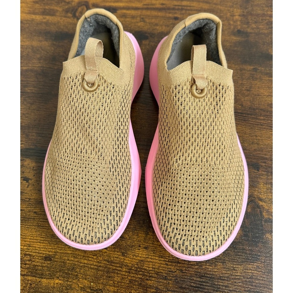 AllBirds Tree Dasher Relay Slip On Knit Sneakers Tan Pink Shoes Size 8.5 W8.5 - Picture 13 of 13